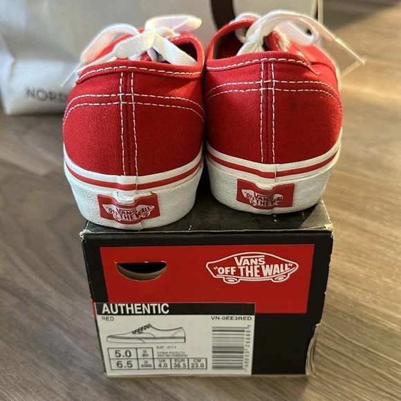 Vans Authentic Shoes - Red - Picture 3 of 4